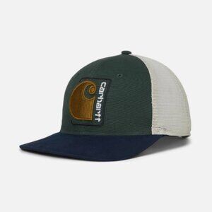 NWT Carhartt Men's Canvas Mesh-Back C Patch Cap in Forestry Green